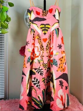 Only One Left La Dolce Vita Graphic Midi Dress Small
